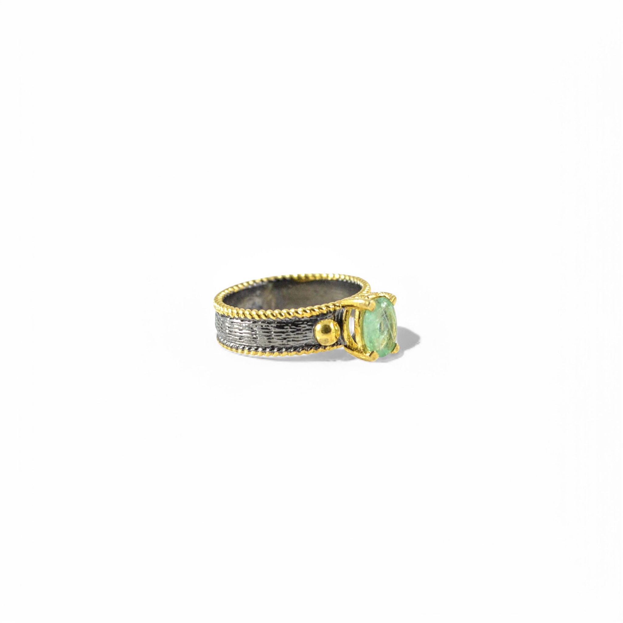 Silver Ring - Green Beryl – Image 2