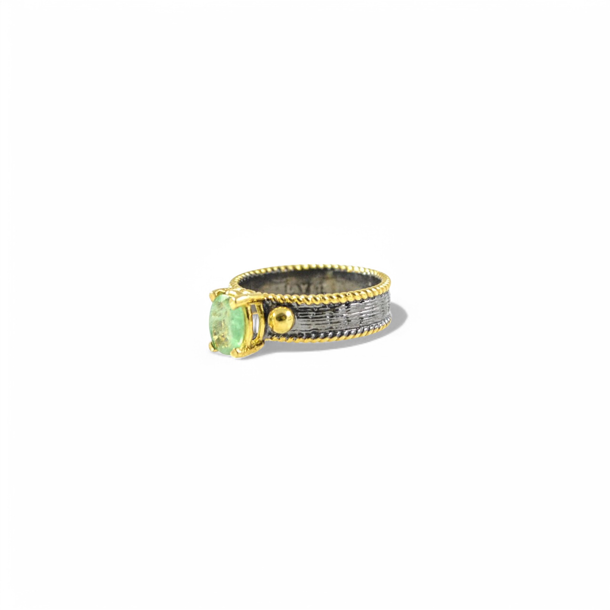 Silver Ring - Green Beryl – Image 3