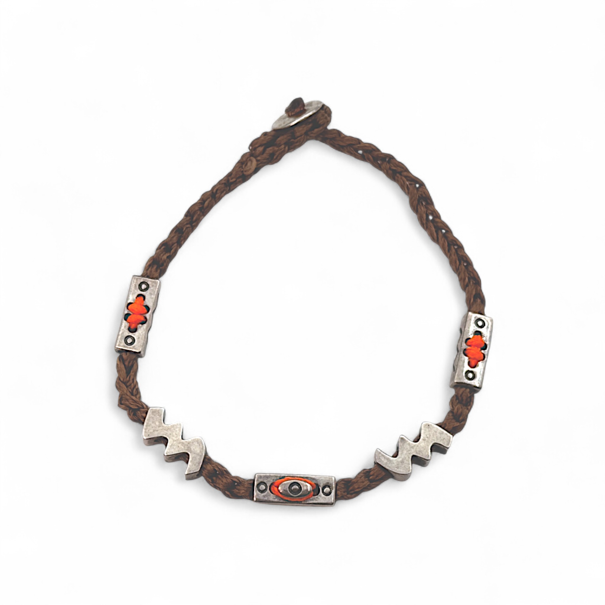 Handmade Adjustable Cord Bracelet - Brown