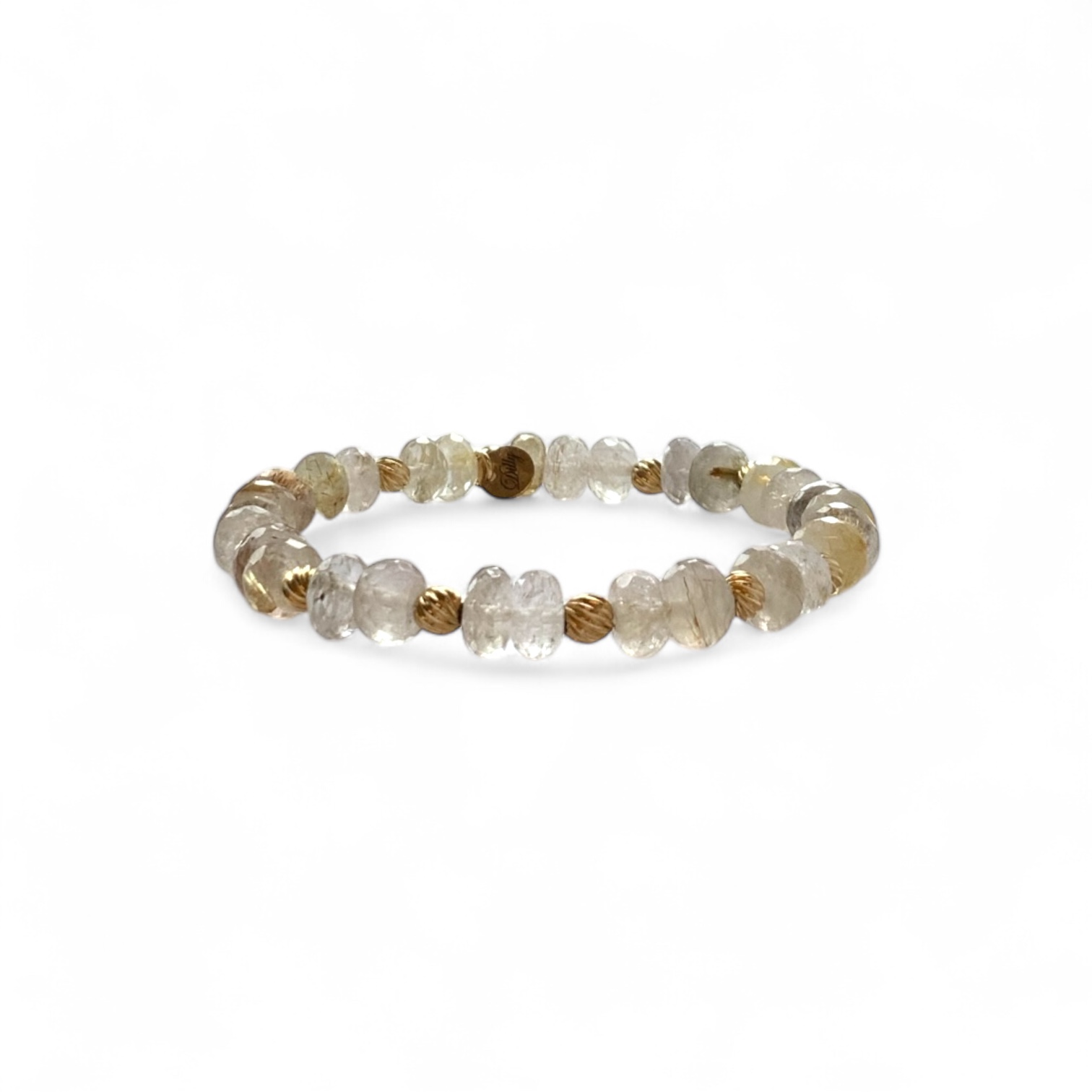 Gold Rutilated Quartz - 14K Gold Filled Bracelet – Image 3