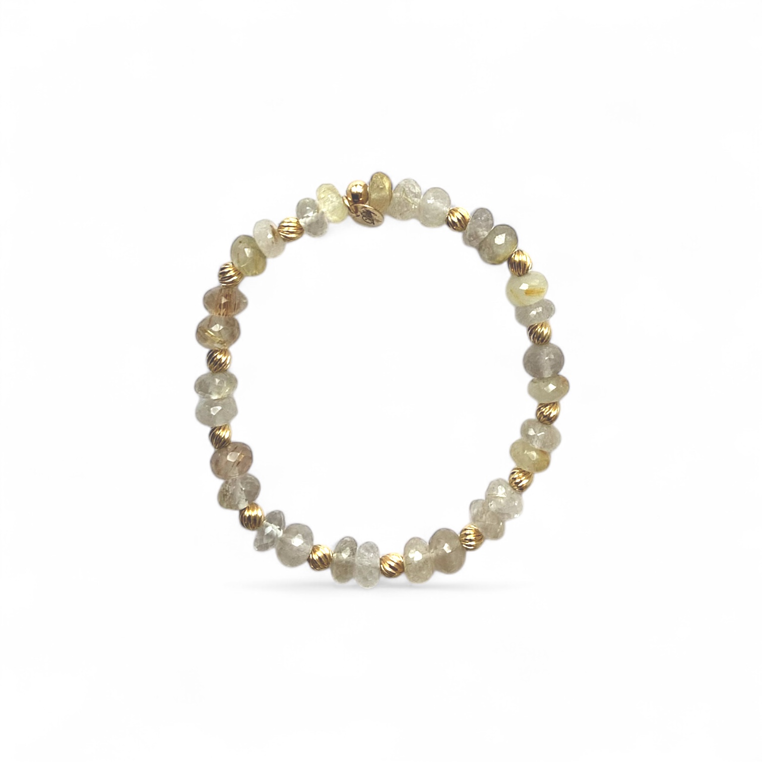 Gold Rutilated Quartz - 14K Gold Filled Bracelet