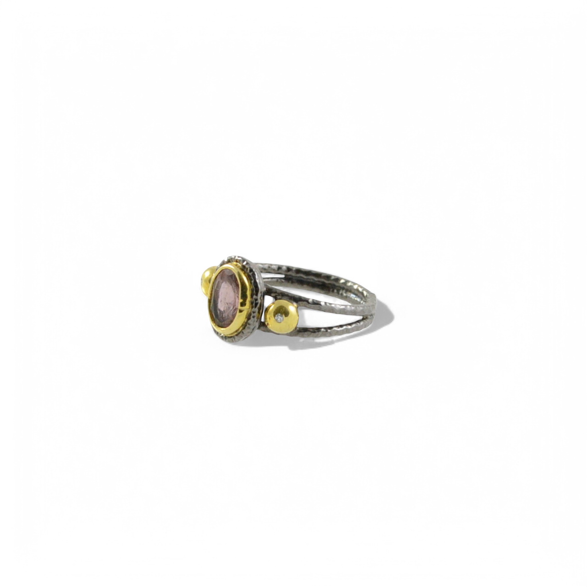 Silver Ring - Oval Tourmaline – Image 3